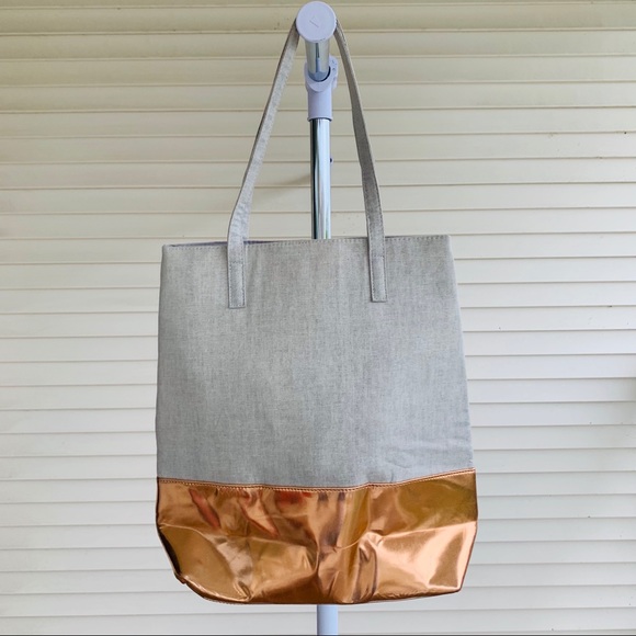 SALE | Rose Gold Metallic Dip Tote - Picture 2 of 4